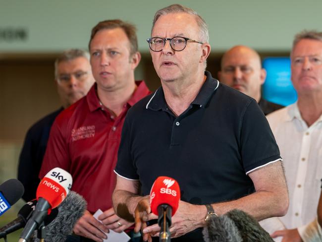 Prime Minister Anthony Albanese with Premier Steven Miles in Cairns last month. Picture: Emily Barker/NCA NewsWire