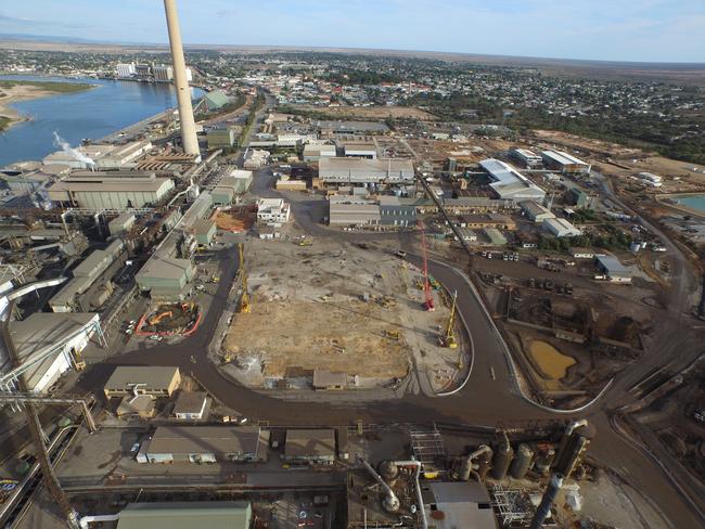 The Nyrstar smelter at Port Pirie, which is undergoing a $660m redevelopment. Picture: Karen Seindanis