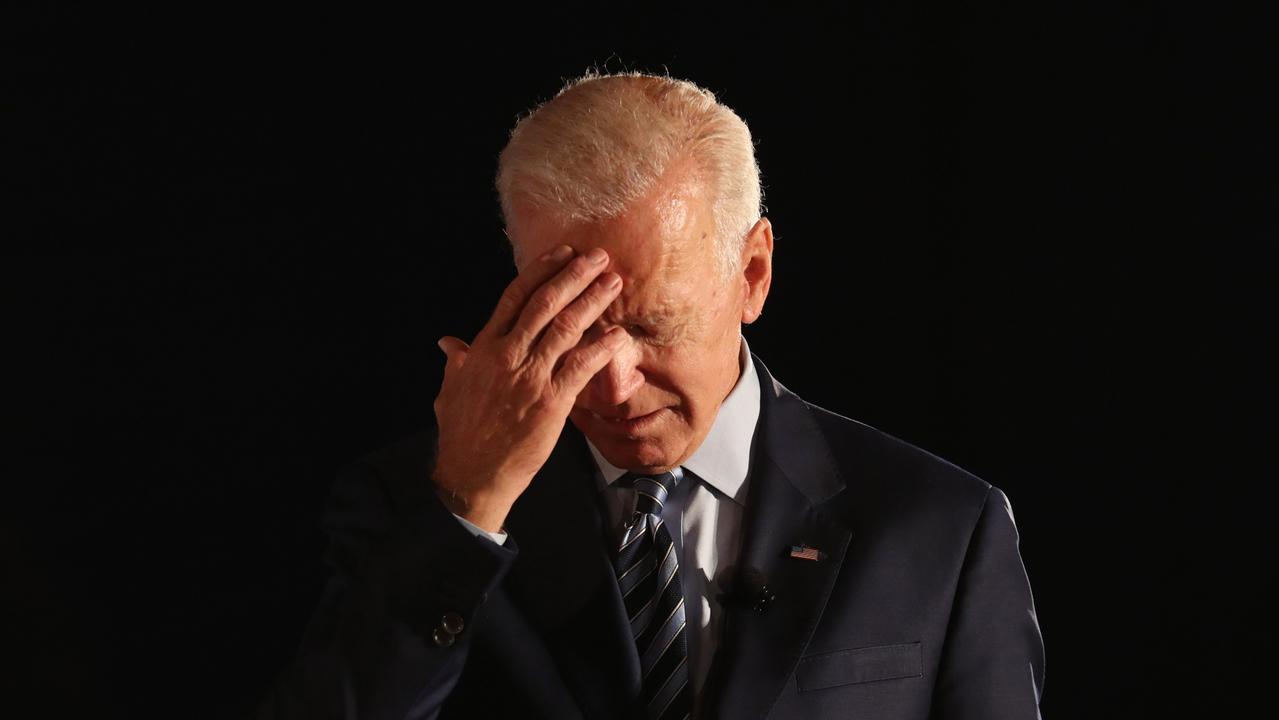 US President Joe Biden sometimes struggles in public performances. Picture: Getty Images