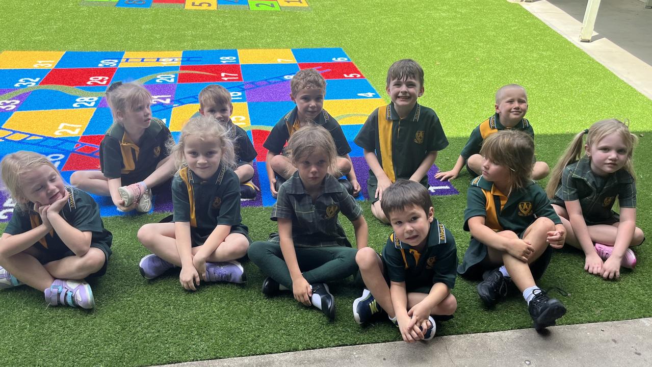 Albert State School prep students having fun on their first day.