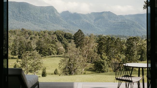 Designed to blend into the scenery, the glasshouses offer mountain views from every angle. Picture: Sally Singh