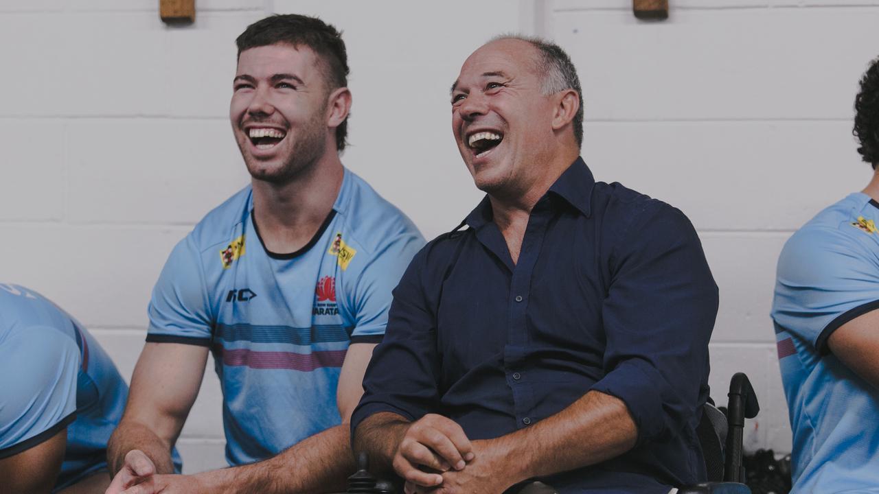 Richard Tombs (R) played for the Wallabies on five occasions. Picture: Waratahs Media