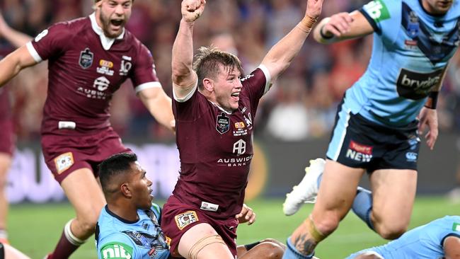 Harry Grant is confident he will be 100 per cent for Origin I after a bout of the flu. Picture: Bradley Kanaris/Getty Images