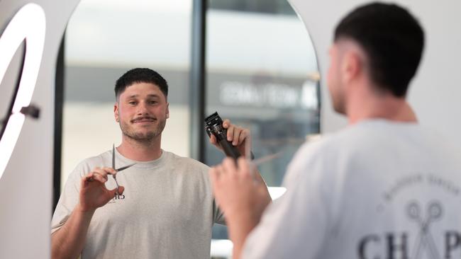 Grant Freedman will cut hair for 24 hours straight to raise money for The Shaka Project. Picture: Naomi Jellicoe