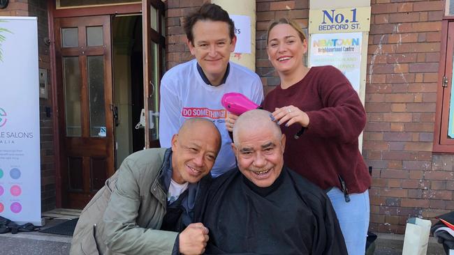 From back: DoSomething Day founder Jon Dee and hair stylist Mietta McIlroy with, from front: Tukere Mana, left, and Grahame Weatherall.