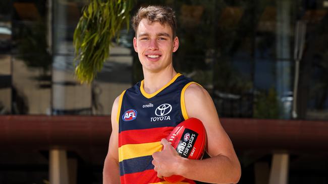 Riley Thilthorpe went to the Crows with pick No.2 in the 2020 draft. Picture: Getty Images