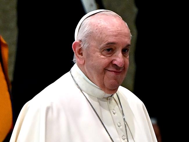 Pope Francis has made history by publicly endorsing same-sex civil unions. Picture: AFP