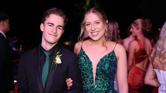 Owen Jongbloed and Sunae de Jonge at the Emmanuel College class of 2025 formal at HOTA for Gold Coast at Large. Picture, Portia Large.
