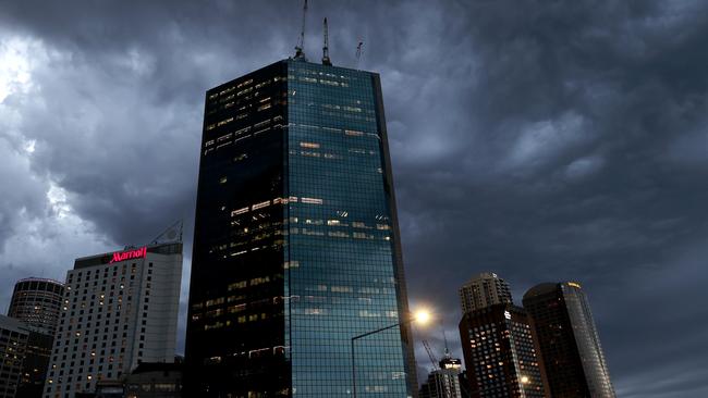 Sydney’s city could face clouds like these, with a severe weather warning forecasting damaging winds and heavy rain. Picture: Toby Zerna