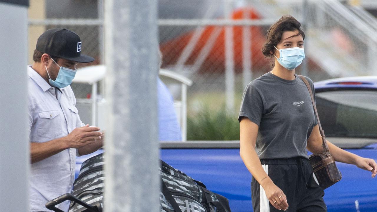 Zac and Vanessa touch down. Picture: Media Mode.