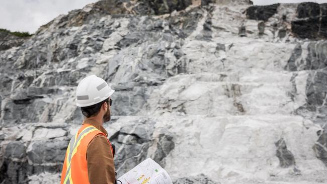 A lithium deposit at the North American Lithium Complex in La Corne, central Quebec.