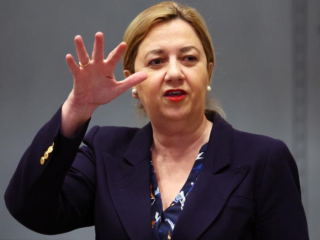 BRISBANE, AUSTRALIA - NewsWire Photos NOVEMBER 28, 2023: Queensland Premier Annastacia Palaszczuk during question time at Queensland Parliament House in Brisbane. Picture: NCA NewsWire/Tertius Pickard