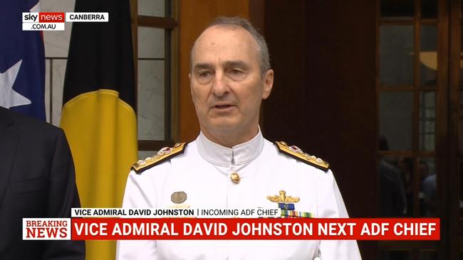 Incoming ADF Chief Vice Admiral David Johnston ‘very conscious’ of ...