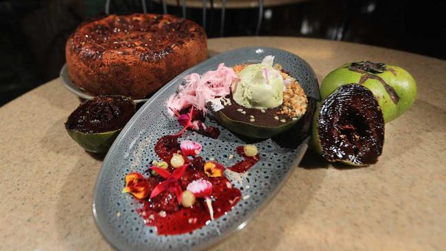 Tropical Fruit warm Chocolate Sapote creation. Picture: Scott Powick