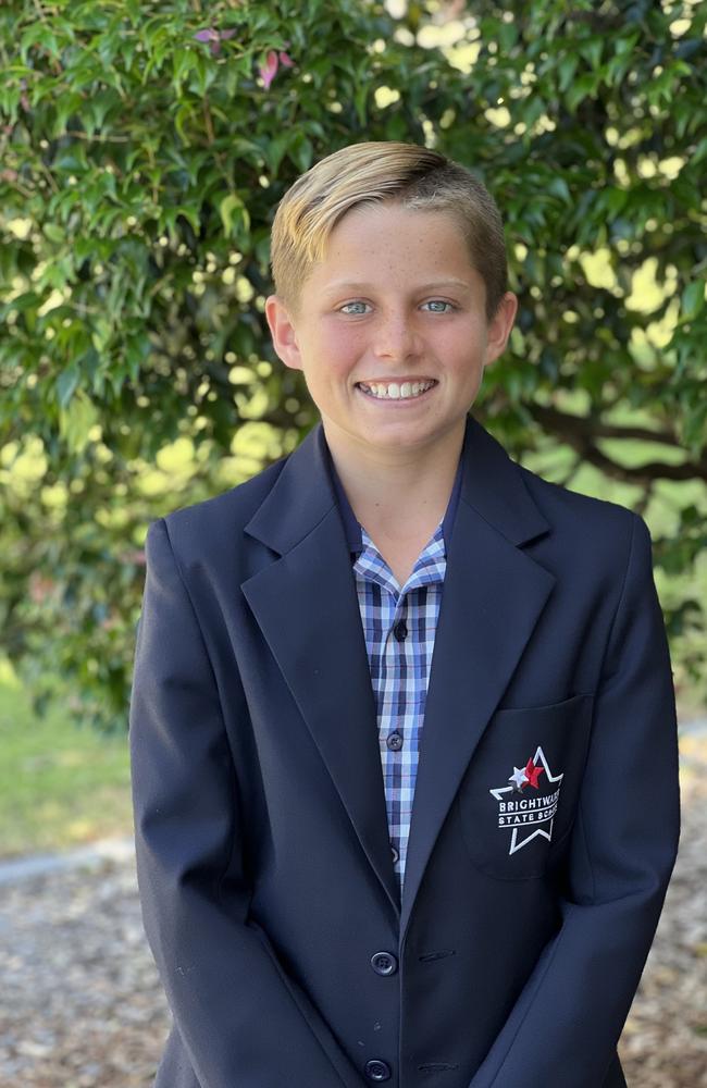 Brightwater State School captain Brock Milburn