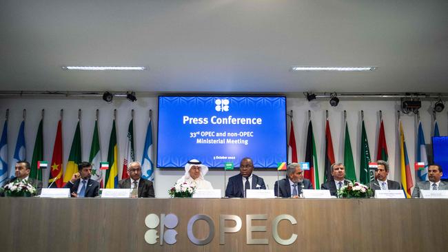 Losses continued in the energy sectors amid expectations that the supply cuts announced by the OPEC+ cartel will do little to inflate prices. Picture: AFP / Vladimir Simicek