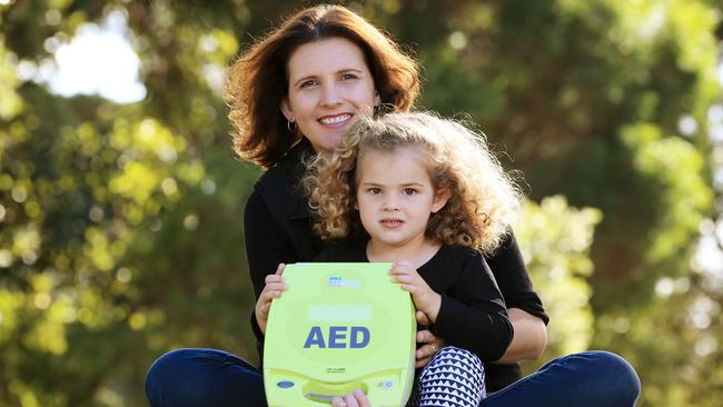 Julie Hughes and her 3-year-old daughter Georgia pictured in Dundas. Picture: Toby Zerna