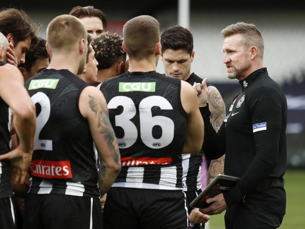 Nathan Buckley’s 10-year stint as Collingwood coach ends on Monday.