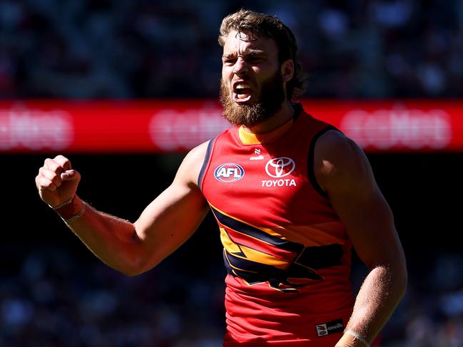 Riley Thilthorpe and the Crows ran riot on Saturday. Picture: Josh Chadwick/AFL Photos