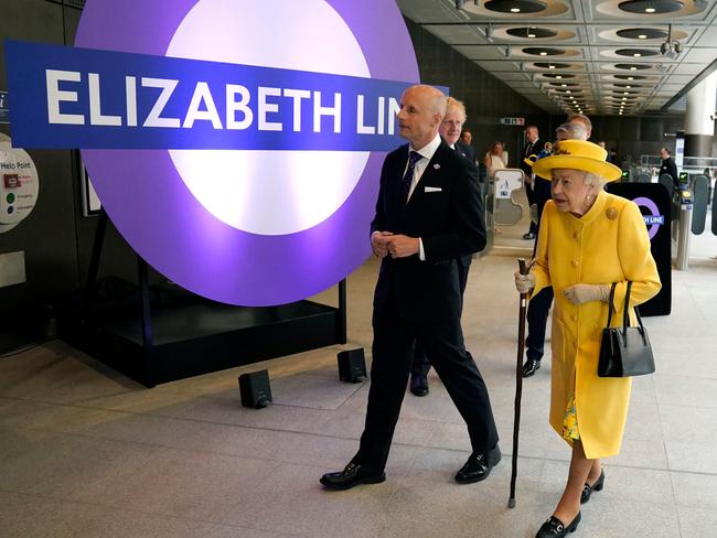 Queen Elizabeth II visits Paddington Station to mark the completion of London's Crossrail project ahead of the new 'Elizabeth Line' opening next week. Picture: AFP.