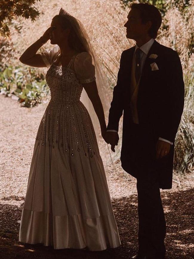 Princess Beatrice in her chic dress for her wedding to Edoardo Mapelli Mozzi. Picture: Instagram