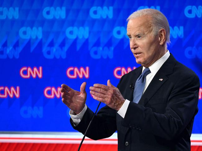 US President Joe Biden during his disastrous debate against Donald Trump. Picture: Andrew Caballero-Reynolds (AFP)