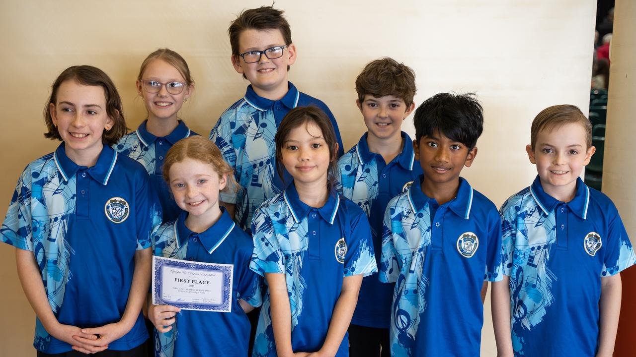 Congratulations to the Gympie Central State School, which won first place for giving their songs "shape and breath" in the small instrumental ensemble strings at the Gympie Eisteddfod. August 1, 2023. Picture: Christine Schindler