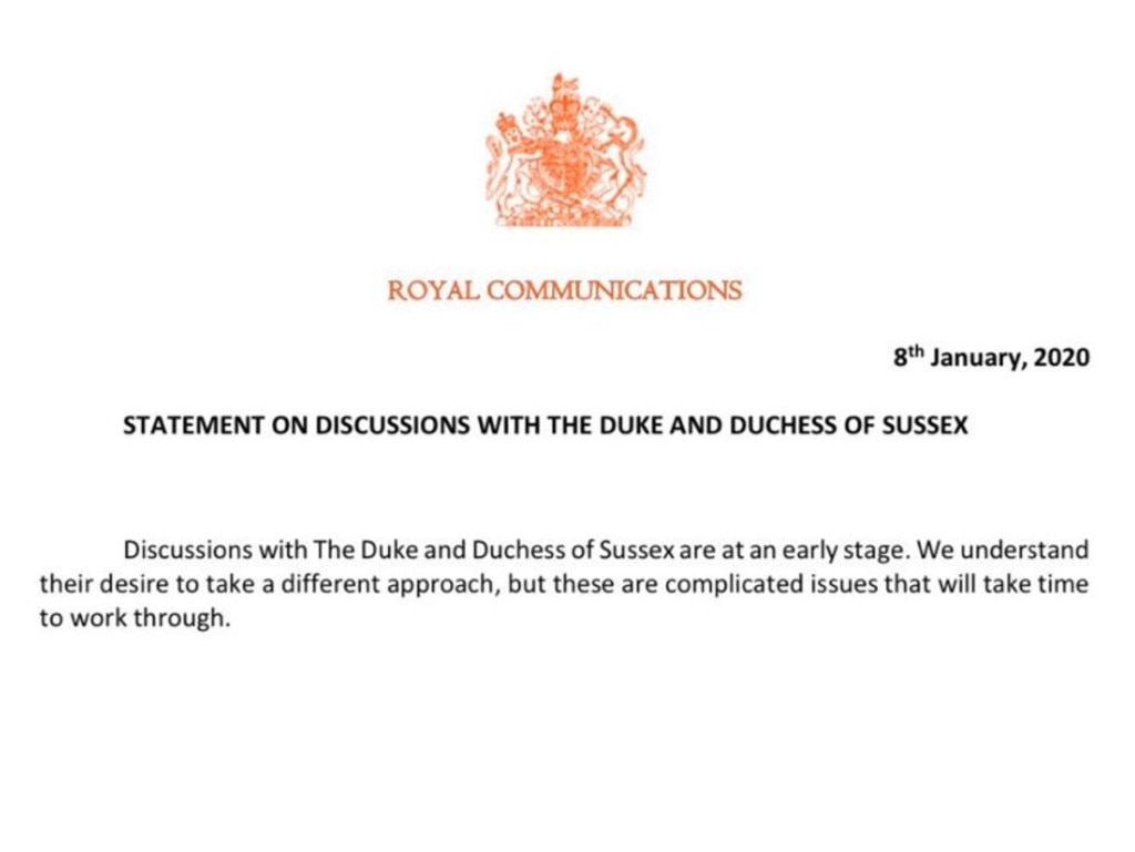 Buckingham Palace has released a statement.