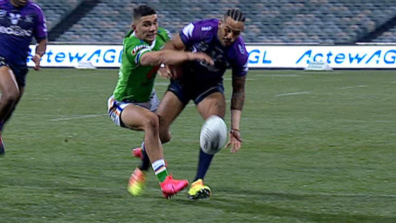 Bailey Simonsson was sin-binned for taking Josh Addo-Carr out.