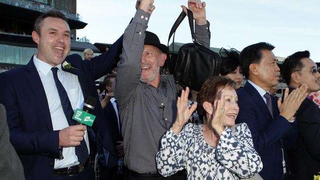 Peter Miller, with his wife Jeanette, won our $50,000 free bet and put it on Winx, nearly doubling his money. Pic: Christian Gilles