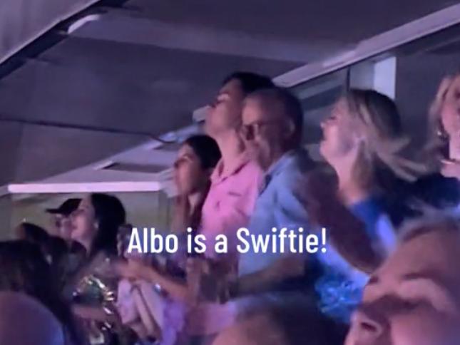 Prime Minister Anthony Albanese and partner Jodie Haydon 'shake it off' at the Taylor Swift concert.