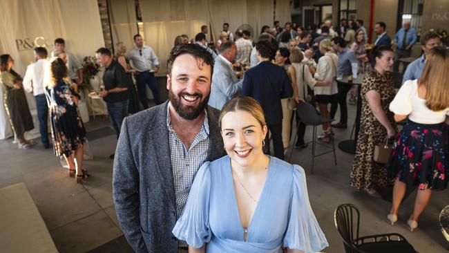 Patterson &amp; Co Family Law owners John and Courtney Patterson at the opening function at the Rowes Building, Friday, February 7, 2025. Picture: Kevin Farmer