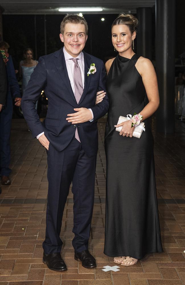 Thomas Nicholls and partner Ella Pitts at Toowoomba Grammar School formal at Rumours International, Wednesday, November 13, 2024. Picture: Kevin Farmer