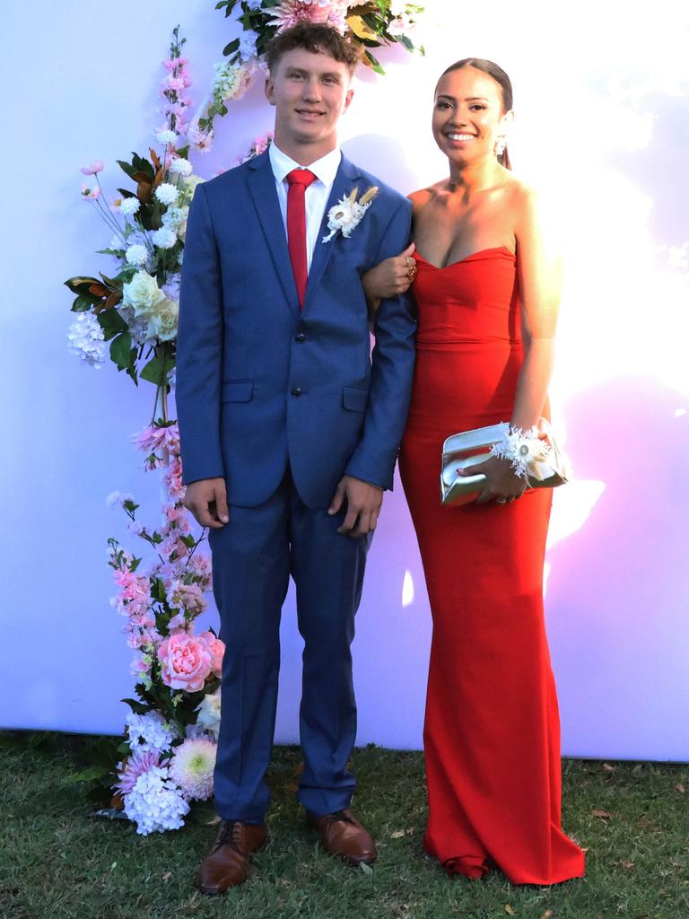 Tatum with formal partner at the 2024 St Ursula's College formal.
