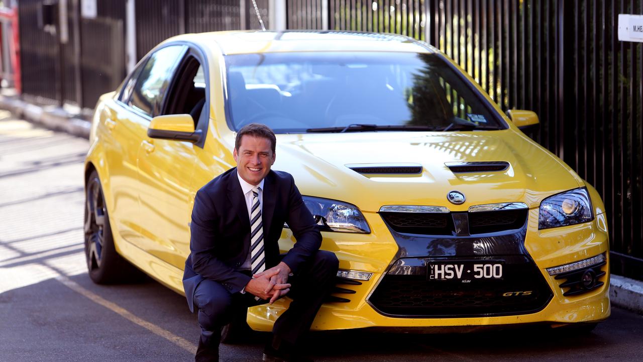 Stefanovic with his HSV Commodore in 2013.