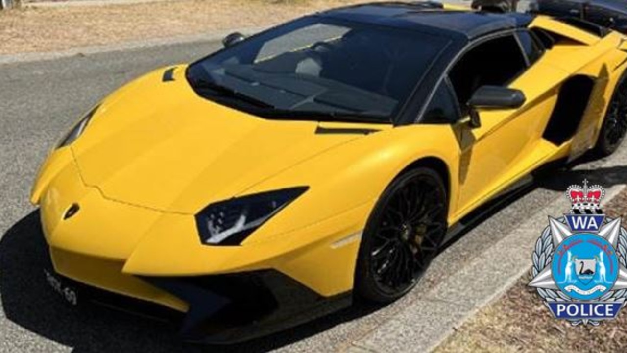 The Lamborghini Aventador was seized after its owner was allegedly spotted driving it at 155kmph in a 100 zone on Reid Highway.