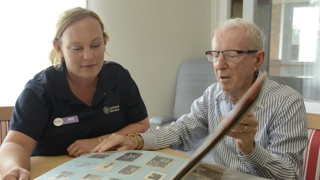 LEGACY IN WRITING: Toowoomba resident Neil Tracey-Smith, who has a terminal cancer diagnosis, is getting his life story transcribed by his carer Kristian Cox.