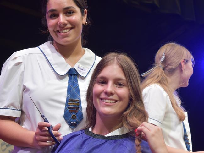 Year 12 students at Loreto College 'Rocked the Chop' for the Cancer Council's Ponytail Project.