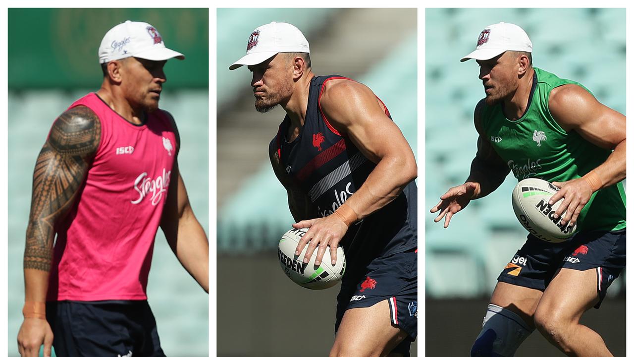 Sonny Bill Williams was in three different-coloured bibs during one training session.
