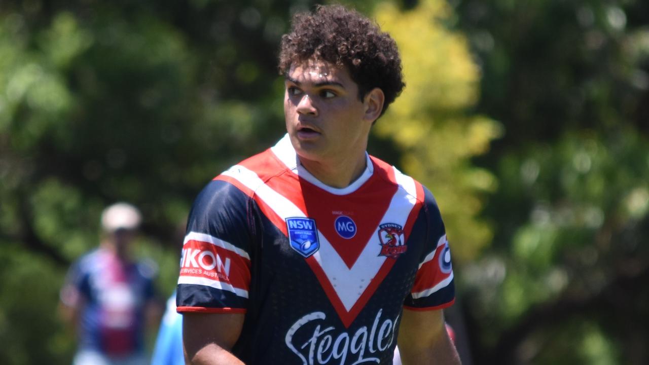 Marsden SHS product Lui Lee. Picture: Sean Teuma. Harold Matthews Cup trial, St George Dragons vs Sydney Roosters at Mascot Oval, 13 January 2024.