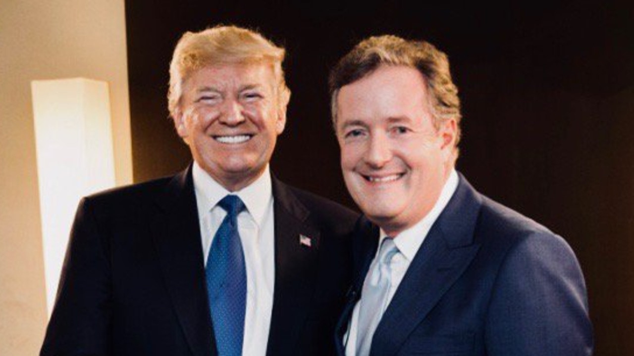 US President Donald Trump with Piers Morgan.