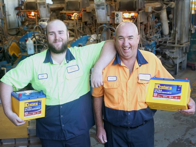 Father and son Tim and Neil Bichel. Picture: Jono Searle.