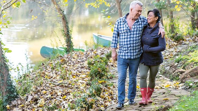 Jimmy and Jane Barnes at their Southern Highlands property, which they bought in 2008. Picture: Alan Benson.