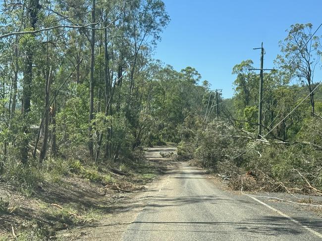 Roads in Guanaba have been left like a "war zone" after a Christmas storm ripped through with flash-flooding ravaging the suburb a week later. Picture: Supplied