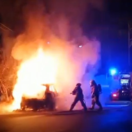 The gunman fled the scene before a burnt out car was found a short time later in Greenacre.