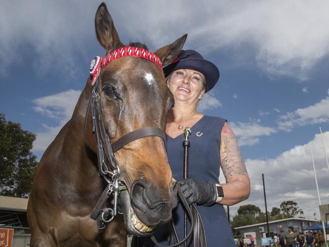 Jennifer Connell and Rose giving their best smiles at the Swan Hill Show 2024. Picture: Noel Fisher.