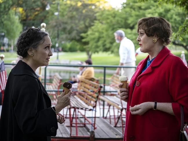 Bebe Neuwirth and Sarah Lancashire in a scene from JuliaHBO on Foxtel