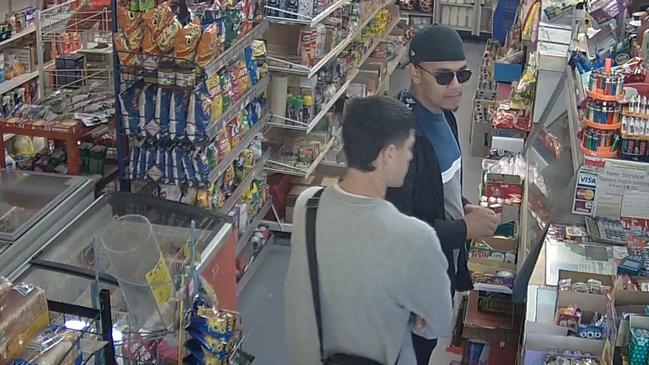 Police would like to speak to these two men after a convenience store was robbed. Picture: NSW Police