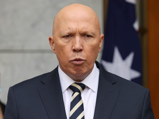 Peter Dutton defended Mr Tudge, insisting he did not want to see the Minister lose his job over the scandal. Picture: NCA NewsWire / Gary Ramage