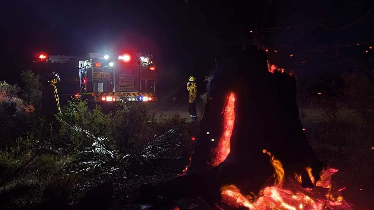 Many volunteer firefighters are on their second or third shifts to help fight the blaze.